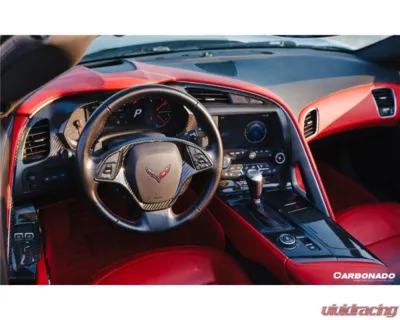Carbonado DryCF Interior Trim Set Chevrolet Corvette C7 Z06 Grandsport 2013-2019 - DRYCF8993OEM-INTR-SET