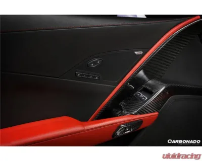 Carbonado DryCF Interior Trim Set Chevrolet Corvette C7 Z06 Grandsport 2013-2019 - DRYCF8993OEM-INTR-SET