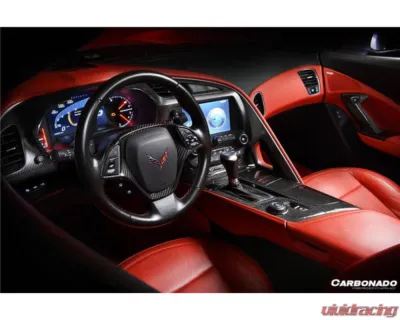 Carbonado DryCF Interior Trim Set Chevrolet Corvette C7 Z06 Grandsport 2013-2019 - DRYCF8993OEM-INTR-SET