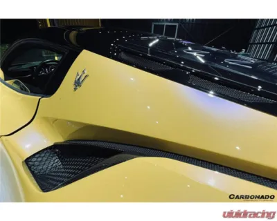 Carbonado DryCF Quarter Panel Side Vent Scoops Maserati MC20 2020-2024 - DRYCFMC20-MANOE-QPS