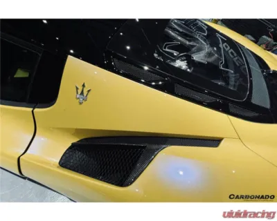 Carbonado DryCF Quarter Panel Side Vent Scoops Maserati MC20 2020-2024 - DRYCFMC20-MANOE-QPS