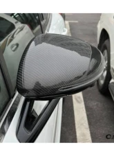 Carbonado DryCF Mirror Housing w/ BSA Holes Porsche Macan 2014-2024                                     - DRYCFMacan-KG-OEM-MCBSA - Image 2