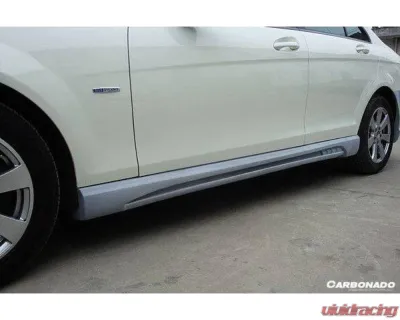 Mercedes-Benz C-Class 2008-2014 Carbonado FRP DE Style Side Skirts Part No 1113WI - 1113WI