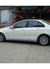 Mercedes-Benz C-Class 2008-2014 Carbonado FRP DE Style Side Skirts Part No 1113WI                                     - 1113WI - Image 7