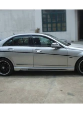 Mercedes-Benz C-Class 2008-2014 Carbonado FRP DE Style Side Skirts Part No 1113WI                                     - 1113WI - Image 8