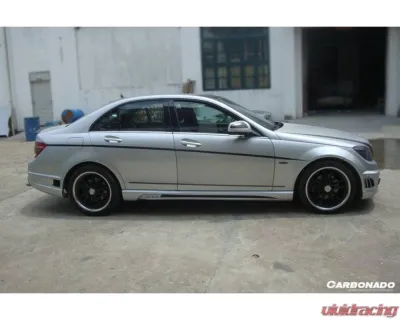 Mercedes-Benz C-Class 2008-2014 Carbonado FRP DE Style Side Skirts Part No 1113WI - 1113WI