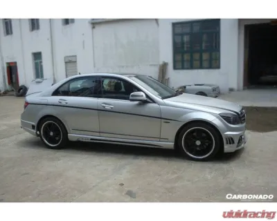 Mercedes-Benz C-Class 2008-2014 Carbonado FRP DE Style Side Skirts Part No 1113WI - 1113WI