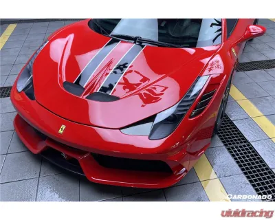 Carbonado 1x1CFRP SP Style Hood Ferrari 458 Coupe | Spyder 2010-2015 - 1X1CF9501SPE.H