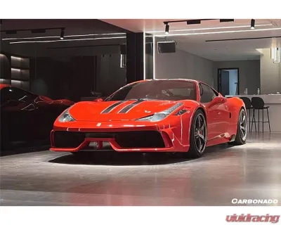 Carbonado 1x1CFRP SP Style Hood Ferrari 458 Coupe | Spyder 2010-2015 - 1X1CF9501SPE.H