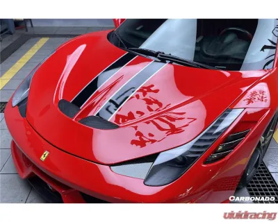 Carbonado 1x1CFRP SP Style Hood Ferrari 458 Coupe | Spyder 2010-2015 - 1X1CF9501SPE.H