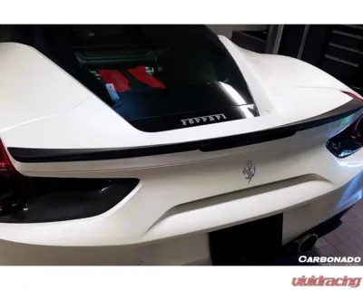 Carbonado Carbon Fiber Trunk Spoiler for Ferrari 488 GTB | Spyder 2015-2020, CFRP BKSS Style - 1X1CF9503BKSS-TS