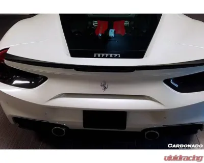 Carbonado Carbon Fiber Trunk Spoiler for Ferrari 488 GTB | Spyder 2015-2020, CFRP BKSS Style - 1X1CF9503BKSS-TS