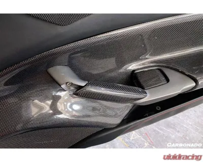 Carbonado CFRP OE Style V2 Door Handle Interior Ferrari 488 GTB | Spyder 2015-2020 - 1X1CF9503OE-DHII