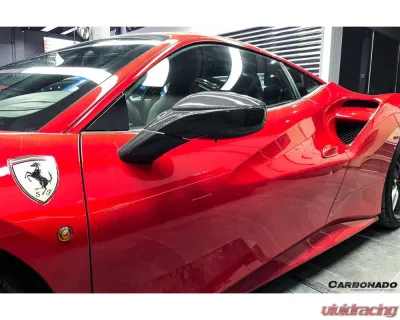 Carbonado 1X1DryCF OE Style Mirror Ferrari 488 GTB | Spyder 2015-2020 - 1X1DRYCF9503OE-MR
