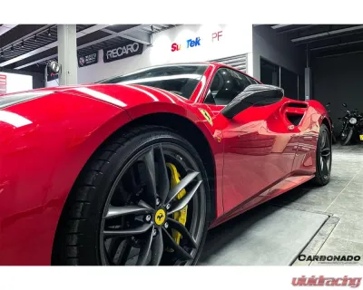 Carbonado 1X1DryCF OE Style Mirror Ferrari 488 GTB | Spyder 2015-2020 - 1X1DRYCF9503OE-MR