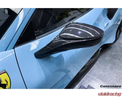Carbonado 1X1DryCF OE Style Mirror Ferrari 488 GTB | Spyder 2015-2020 - 1X1DRYCF9503OE-MR
