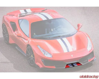 Carbonado CFRP OEM Style Front Bumper Low Center Chin Splitter Ferrari 488 Pista 2018-2022 - 1X1CF9503OEPST-CFL