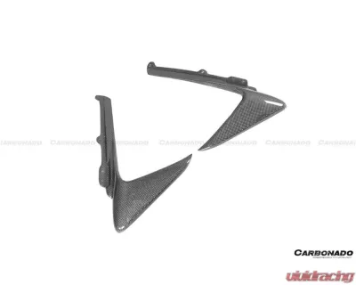 Carbonado CFRP OEM Style Front Bumper Vent Canards Ferrari 488 Pista 2018-2022 - 1X1CF9503OEPST-CRD