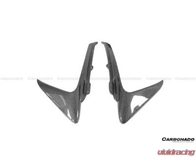 Carbonado CFRP OEM Style Front Bumper Vent Canards Ferrari 488 Pista 2018-2022 - 1X1CF9503OEPST-CRD