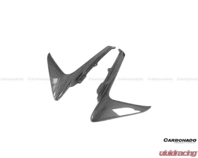 Carbonado CFRP OEM Style Front Bumper Vent Canards Ferrari 488 Pista 2018-2022 - 1X1CF9503OEPST-CRD