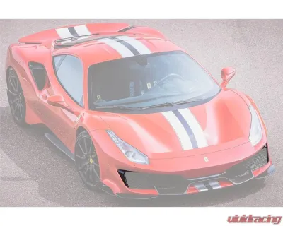 Carbonado CFRP OEM Style Front Bumper Vent Canards Ferrari 488 Pista 2018-2022 - 1X1CF9503OEPST-CRD