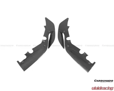Carbonado Carbon Fiber Front Bumper Side Splitter for Ferrari 488 Pista 2018-2022 - 1X1CF9503OEPST-FLSS