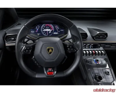 Carbonado DryFGCF OEM Style Center Steering Wheel Trim Lamborghini Huracan 2015-2019 - DRYFGCF5556OE-CSTT