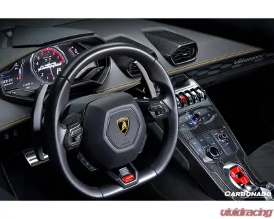 Carbonado DryFGCF OEM Style Center Steering Wheel Trim Lamborghini Huracan 2015-2019 - DRYFGCF5556OE-CSTT