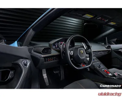 Carbonado DryFGCF OEM Style Center Steering Wheel Trim Lamborghini Huracan 2015-2019 - DRYFGCF5556OE-CSTT