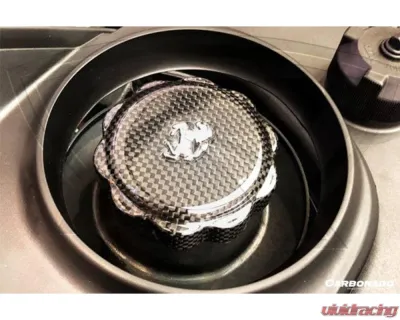 Carbonado DryCF Oil Cap Cover Ferrari All Models 2010-2023 - 1X1DRYCF9503-OC