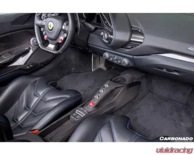 Carbonado DryCF Bridge Support & Windows Switches Panel Ferrari 488 GTB | Spyder 2015-2020 - 1X1DRYCF9503OE.BWSP