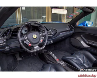 Carbonado DryCF Bridge Support & Windows Switches Panel Ferrari 488 GTB | Spyder 2015-2020 - 1X1DRYCF9503OE.BWSP