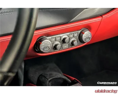 Carbonado DryCF AC Control Panel Cover Ferrari 488 GTB | Spyder 2015-2020 - 1X1DRYCF9503OE.CPC
