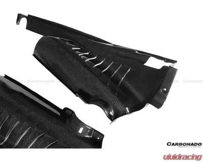 Carbonado 1X1DryCF Engine Bay Panels w/ Heat Protection Ferrari 488 GTB | 488 Pista | F8 2015-2023 - 1X1DRYCF9503OE.EBP