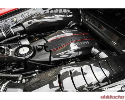 Carbonado 1X1DryCF Engine Bay Panels w/ Heat Protection Ferrari 488 GTB | 488 Pista | F8 2015-2023 - 1X1DRYCF9503OE.EBP