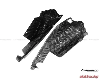 Carbonado 1X1DryCF Engine Bay Panels w/ Heat Protection Ferrari 488 GTB | 488 Pista | F8 2015-2023 - 1X1DRYCF9503OE.EBP