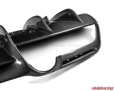 Ferrari F8 Carbonado OEM Style Rear Diffuser Lip Dry Carbon Fiber 2019-2024 - 1X1DRYCFF8-MAN-OEM-RD