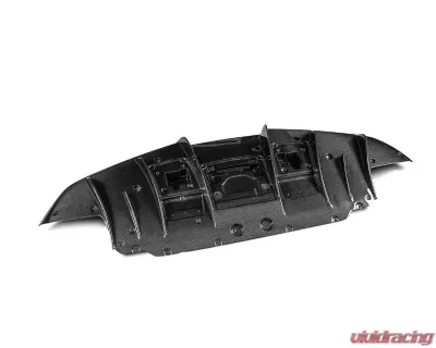Ferrari F8 Carbonado OEM Style Rear Diffuser Lip Dry Carbon Fiber 2019-2024 - 1X1DRYCFF8-MAN-OEM-RD