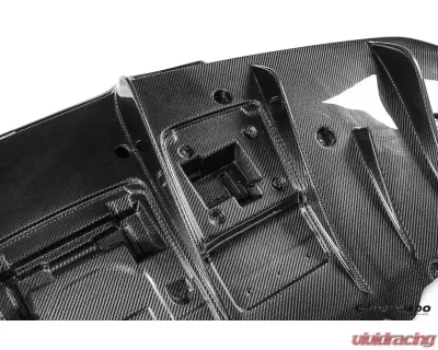 Ferrari F8 Carbonado OEM Style Rear Diffuser Lip Dry Carbon Fiber 2019-2024 - 1X1DRYCFF8-MAN-OEM-RD