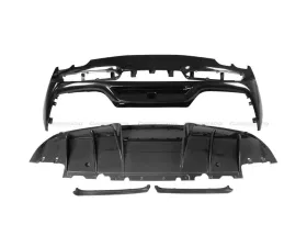 Carbonado DryPCF OE Style Rear Bumper w/ Diffuser Ferrari 296 GTB 2022+