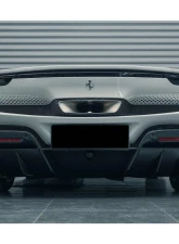 Carbonado DryPCF OE Style Rear Bumper w/ Diffuser Ferrari 296 GTB 2022+                                     - 1X1DRYPCF9508OE-RB - Image 15