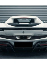 Carbonado DryPCF OE Style Rear Bumper w/ Diffuser Ferrari 296 GTB 2022+                                     - 1X1DRYPCF9508OE-RB - Image 16