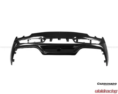 Carbonado DryPCF OE Style Rear Bumper w/ Diffuser Ferrari 296 GTB 2022+ - 1X1DRYPCF9508OE-RB