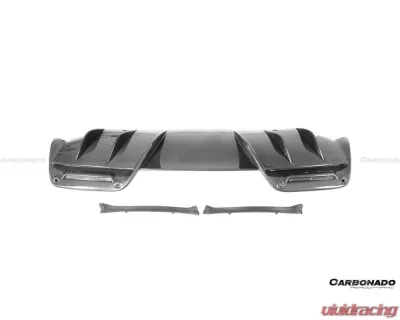 Carbonado DryPCF OE Style Rear Bumper w/ Diffuser Ferrari 296 GTB 2022+ - 1X1DRYPCF9508OE-RB