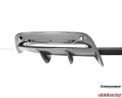 Carbonado DryPCF OE Style Rear Bumper w/ Diffuser Ferrari 296 GTB 2022+ - 1X1DRYPCF9508OE-RB