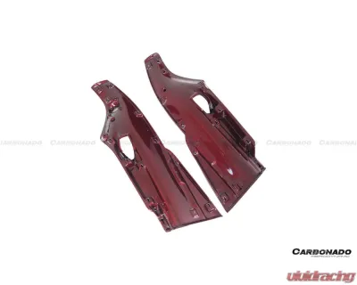 Carbonado CFRP(Red) Door Panel Interior Ferrari 488 GTB | Spyder 2015-2020 - 1X1REDCF9503OE-DRC