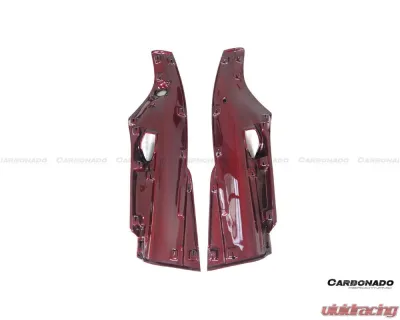 Carbonado CFRP(Red) Door Panel Interior Ferrari 488 GTB | Spyder 2015-2020 - 1X1REDCF9503OE-DRC