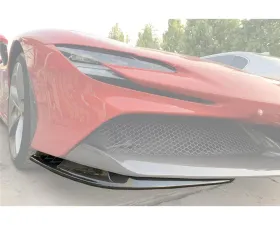 Carbonado DryCF OE Style Front Bumper Side Splitter Ferrari SF90 Stradale 2020+