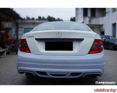 Carbonado FRP DE Style Rear Bumper Mercedes-Benz C-Class 2008-2014 - 3204WI