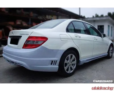 Carbonado FRP DE Style Rear Bumper Mercedes-Benz C-Class 2008-2014 - 3204WI